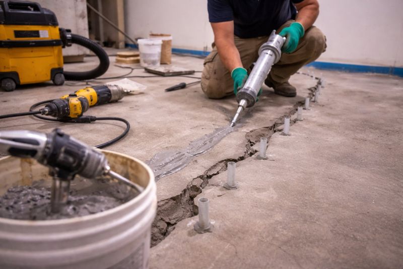 Cracked Basement Floor Repair in Marin County, CA