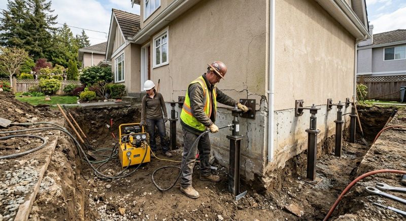 Sinking Foundation Repair in Martinez, CA